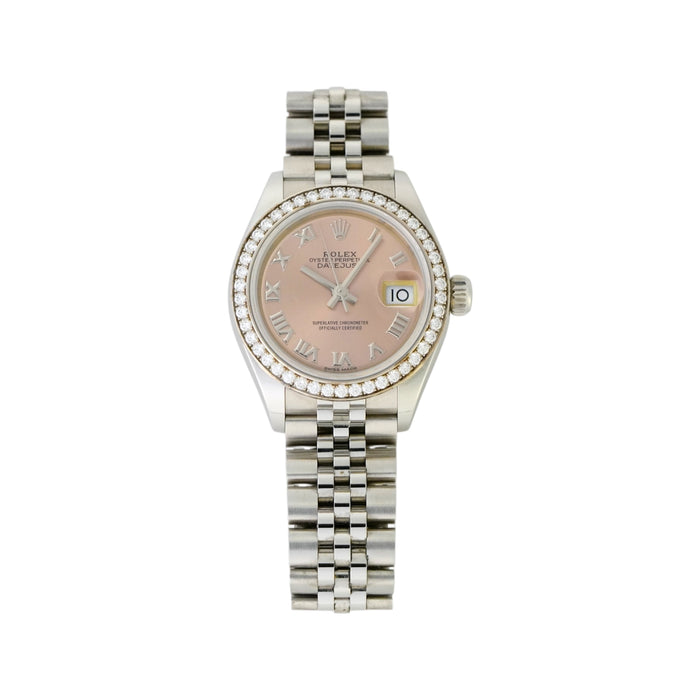 ロレックス　デイトジャスト　レディース　ピンク文字盤　ジュビリー　ROLEX