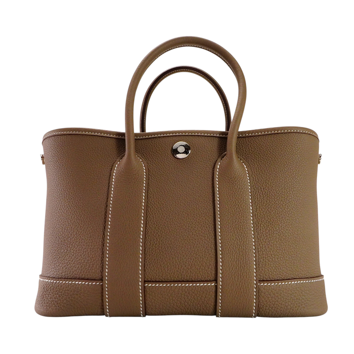 エルメスバック　ガーデンパーティー　ネオブラウン　K刻印　エトゥープ トゴ　シルバー　金具　
