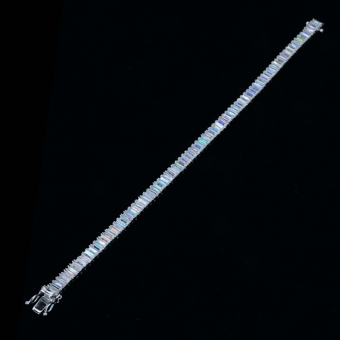 BABY TRAX - モアサナイト バケット ブレスレット 5MM 18.3CM 15.2g