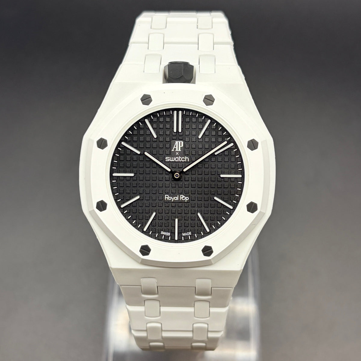 SWATCH × AUDEMARS PIGUET スウォッチ × オーデマピゲ ロイヤルポップ ホワイト 社外セラミックベルト