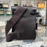 HERMES エルメス アッカド PM トゴー ダークブラウン G刻印 シルバー金具