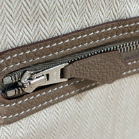 HERMES エルメス ガーデンパーティー ネオ ブラウン エトゥープ トゴ K刻印 シルバー金具