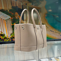 HERMES エルメス ガーデンパーティー ネオ ブラウン エトゥープ トゴ K刻印 シルバー金具